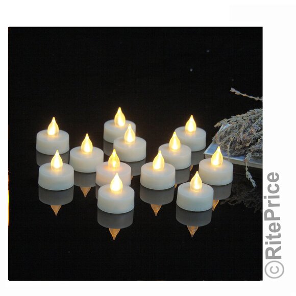 6 PCS Battery Operated LED Flameless Tea Light Candles Long Lasting (2 Pack) - Picture 7 of 8